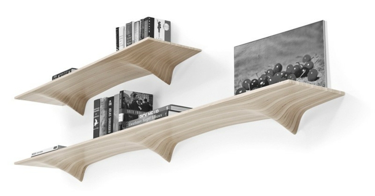 étagère contre-plaqué bois design moderne intérieur contemporain idée rangement
