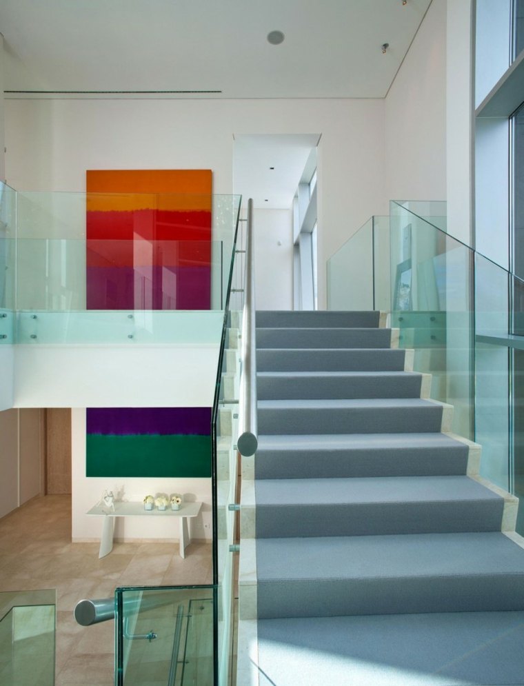 deco escalier contemporain verre 