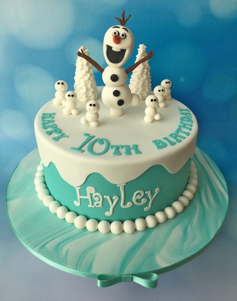 gâteau d'anniversaire enfant bonhomme de neige
