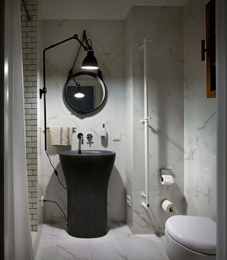 salle de bain marbre deco style industriel