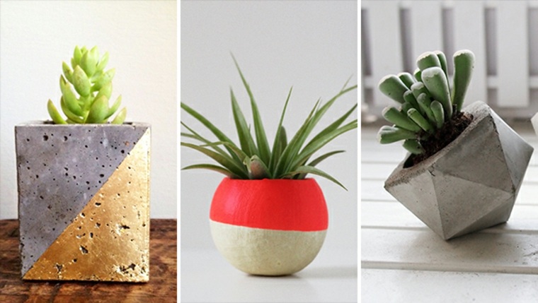 pots fleurs design idée intérieur déco plante grasse moderne cadeau