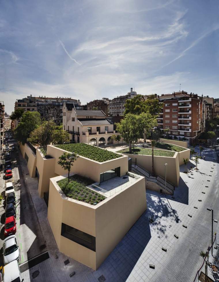 architecture contemporaine amenagement de jardin sur toit