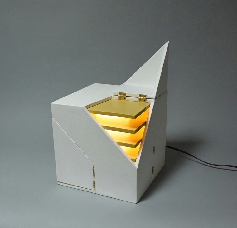 lampe à poser design pliable objet design bois moderne 