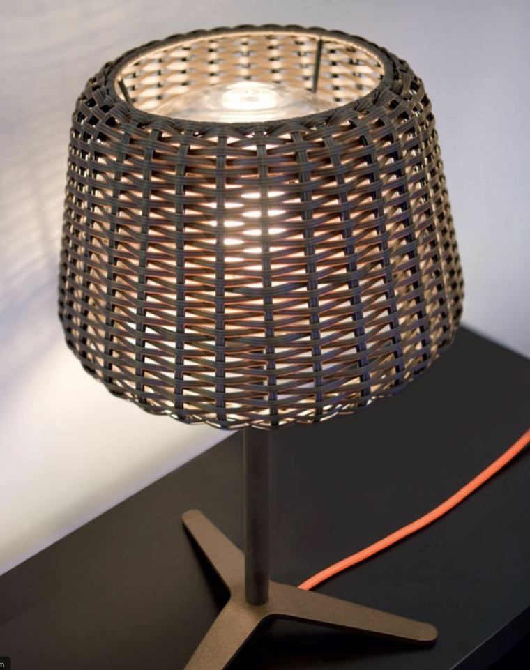 luminaire rotin lampes design