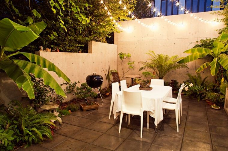 guirlande lumineuse jardin decoration coin de repas