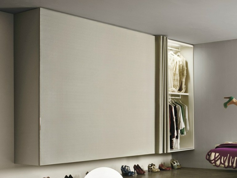 armoire design aménagement chambre tissu moderne idée rangement chambre meuble design 