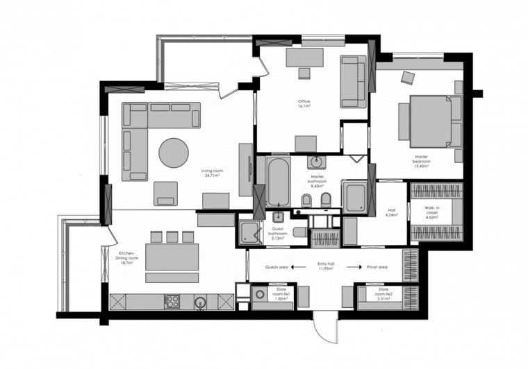 plans appartement jardin maison