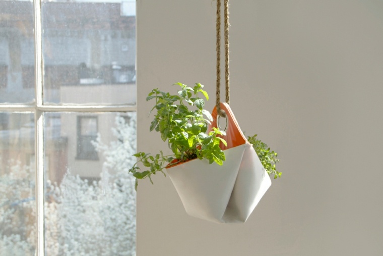pot suspension design idée cadeau original plantes 