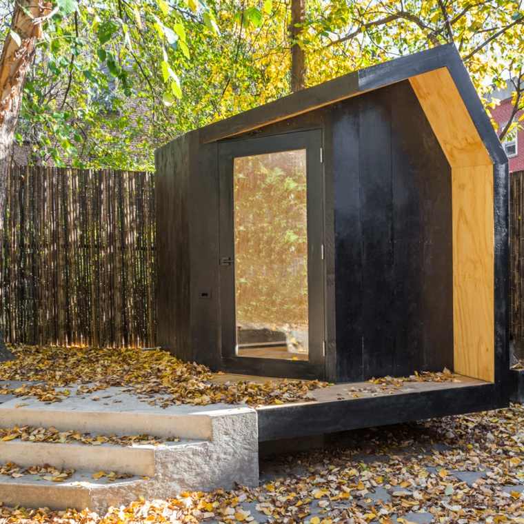 sauna extérieur design contemporain