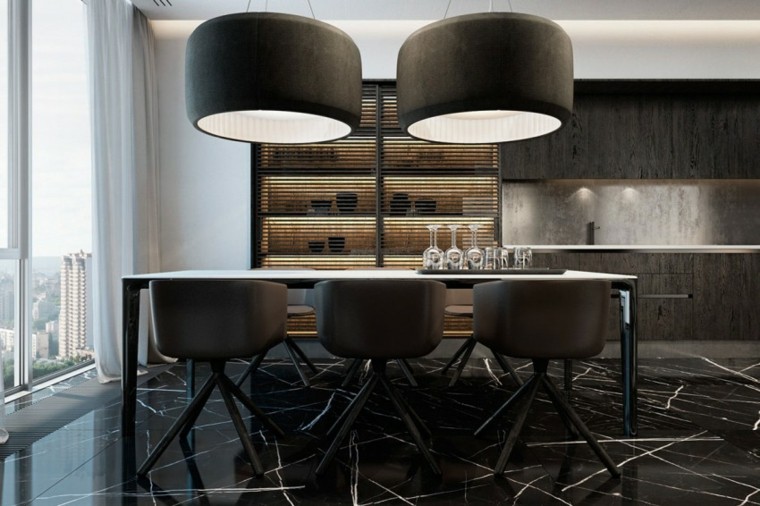 design moderne salle à manger luminaires suspension design chaise table à manger 