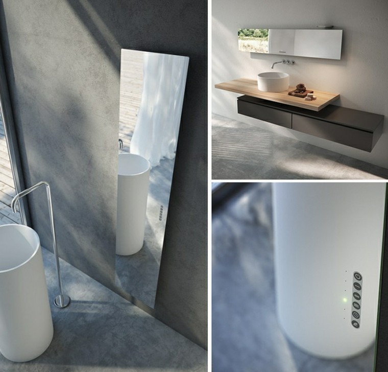 radiateur salle de bain miroir design
