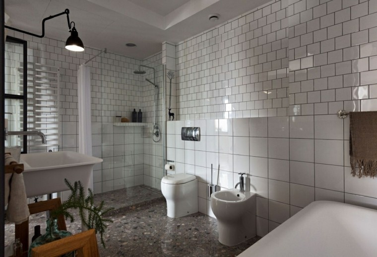 idee plante salle de bain style industriel