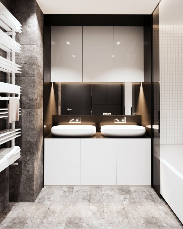 salle de bains moderne aménagement idée design évier comptoir de salle de bains 