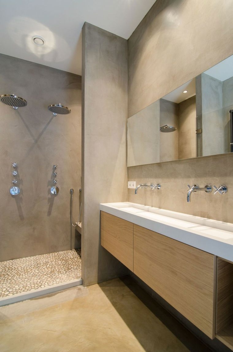 salle de bain design loft moderne idée aménagement douche