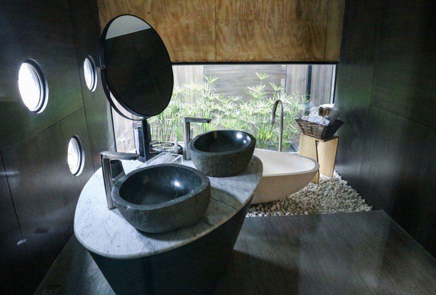 salle de bains design thailande design contemporain salle de bain moderne évier pierre naturelle baignoire