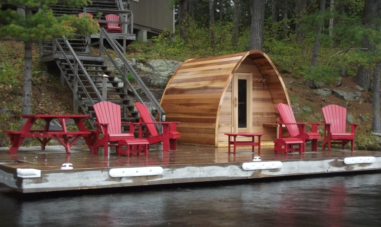 sauna de jardin design contemporain