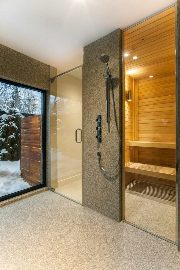 sauna extérieur design contemporain