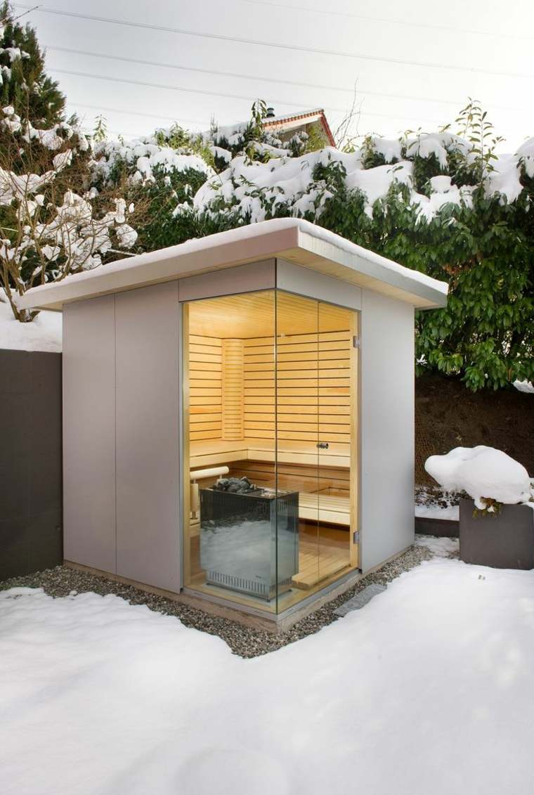 sauna extérieur design idee