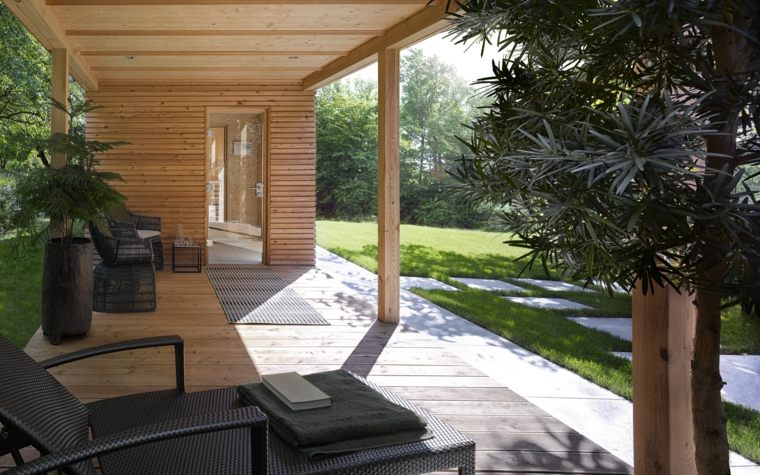 sauna exterieur luxe design