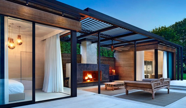 sauna extérieur luxe moderne