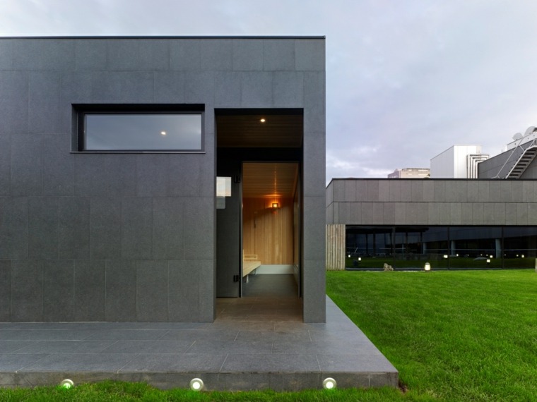sauna extérieur ultra moderne beton
