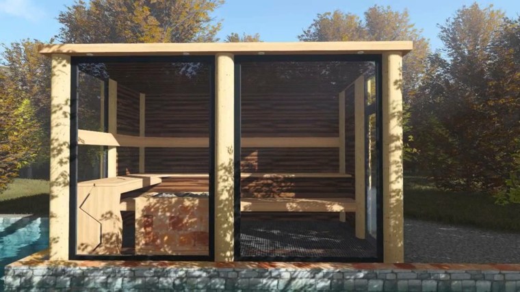 sauna jardin design idee