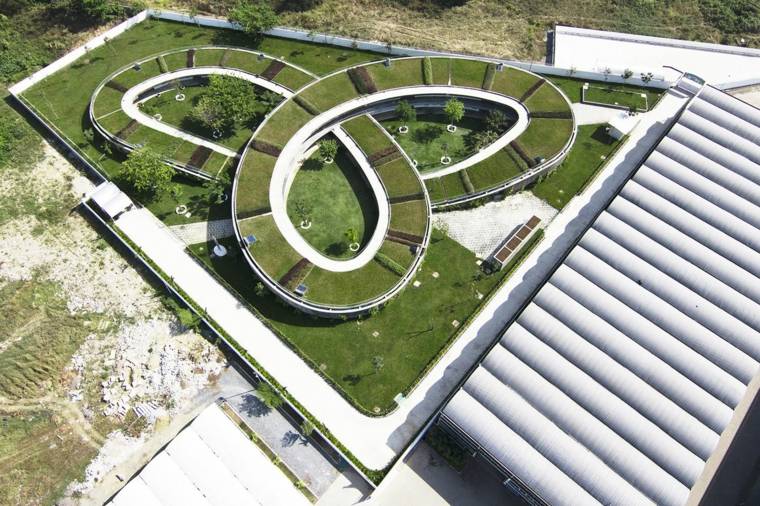 jardin sur toit vert design