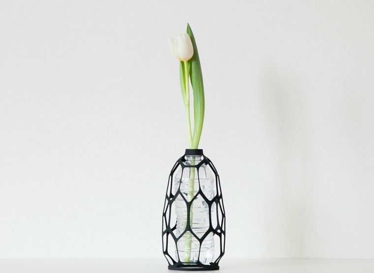 vase design bouteille plastique récup idée imprimante 3d