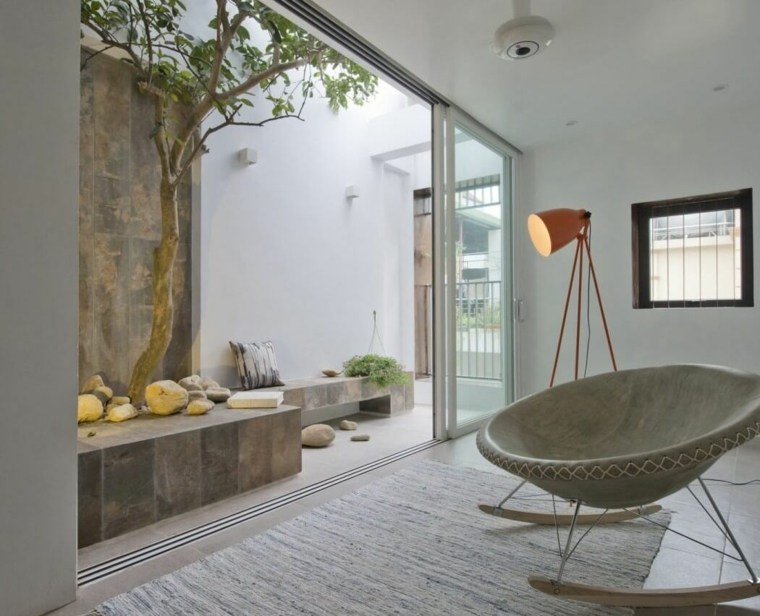 appartement avec jardin design moderne fauteuil