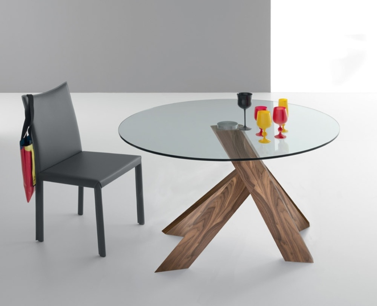 table bois salle à manger meubles verre