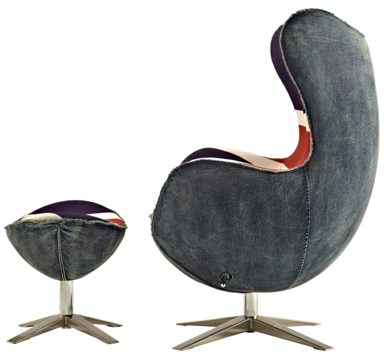 egg chair design fauteuil oeuf repose-pieds