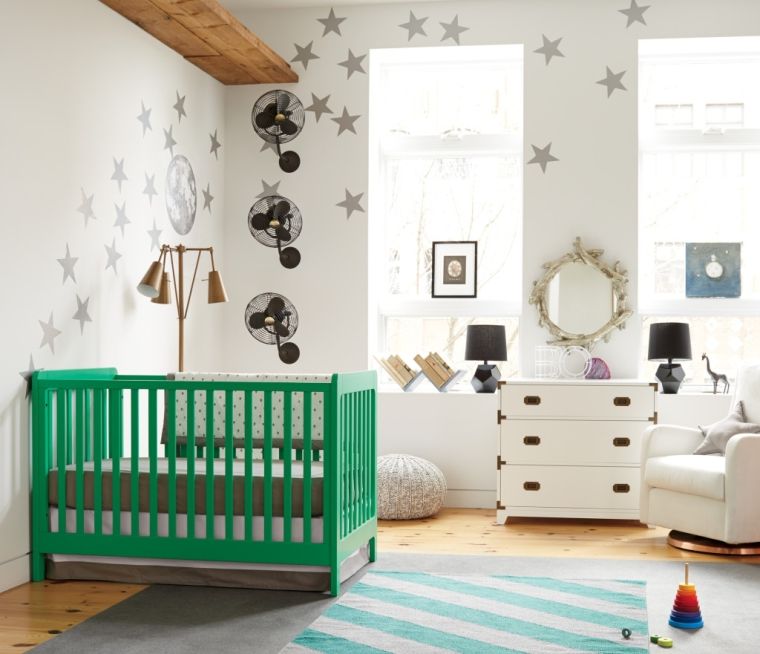 chambre bébé fille design nordique meubles lit enfant