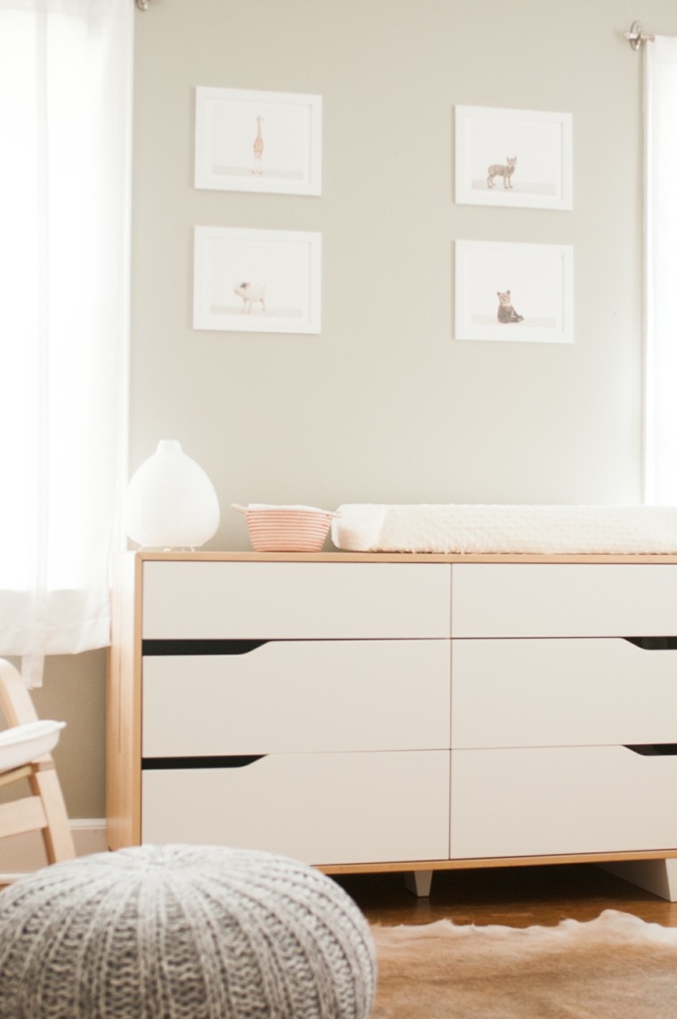 chambre pour enfant scandinave meuble tiroirs