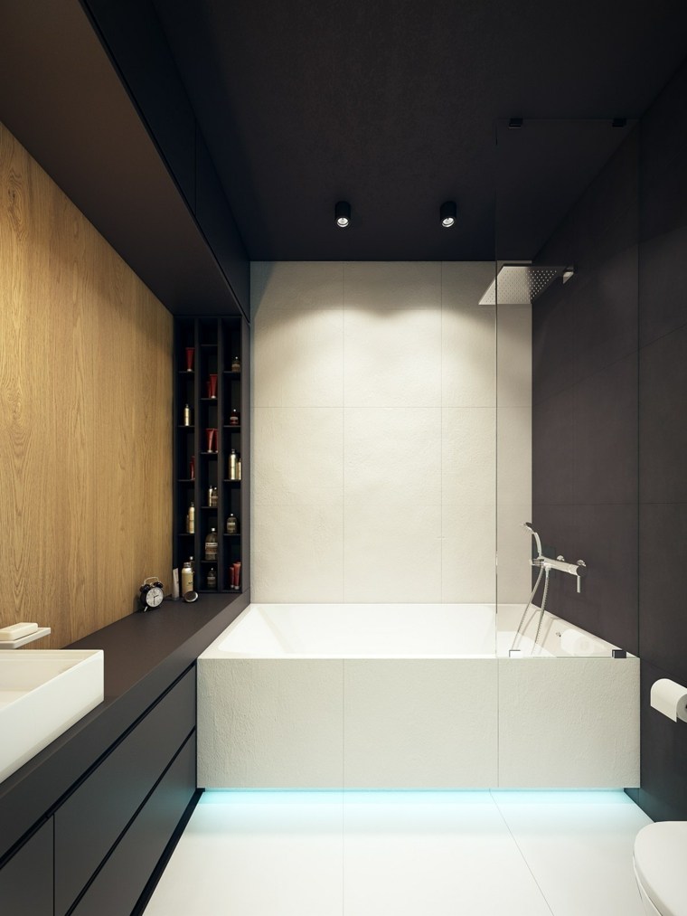 couleur turquoise salle de bain baignoire design moderne
