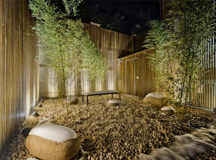 maison familiale design jardin chinois tendance pierres déco 