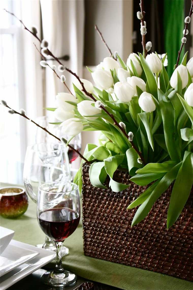 déco table printemps tulips