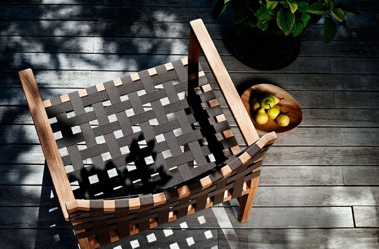fauteuil de jardin chaise design moderne bois idée aménager extérieur