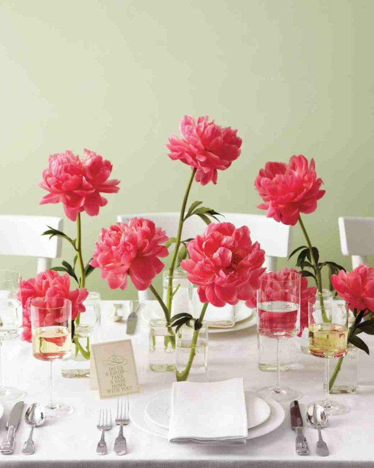 déco printemps table fleurs vase idée diy 