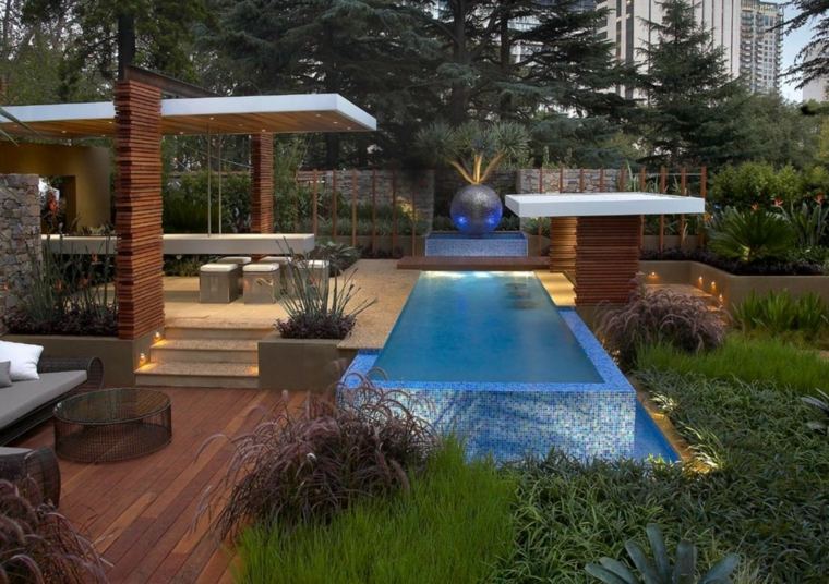 jardin paysagiste photos terrasse design piscine