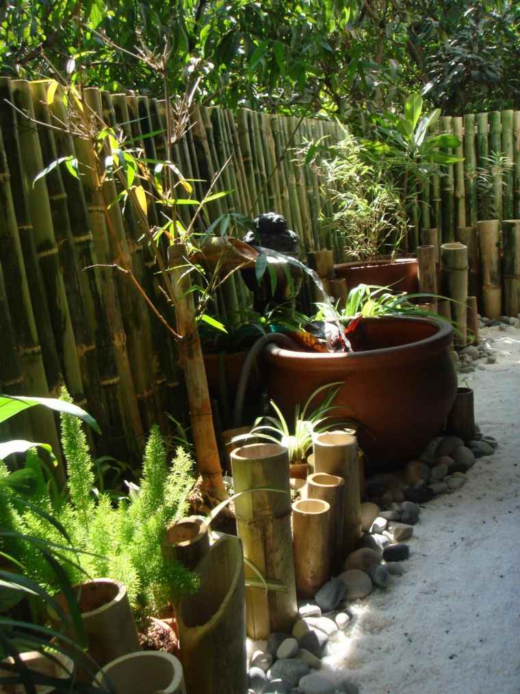 jardin zen deco bambou