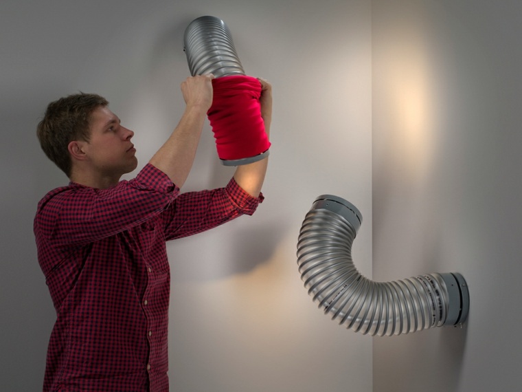 lampe industriel style tendance design tube de ventilation moderne