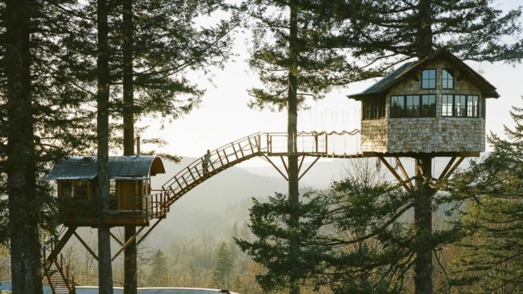 cabane arbre design idée maison bois moderne