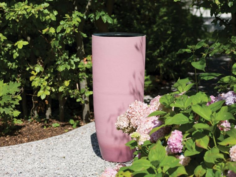 pot de fleurs rose terre cuite design aménager extérieur moderne