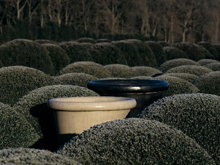 grands pots de fleurs design moderne terre cuite jardin