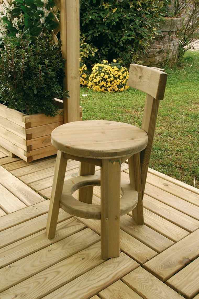 mobilier de jardin en bois tabouret de jardin teck moderne 