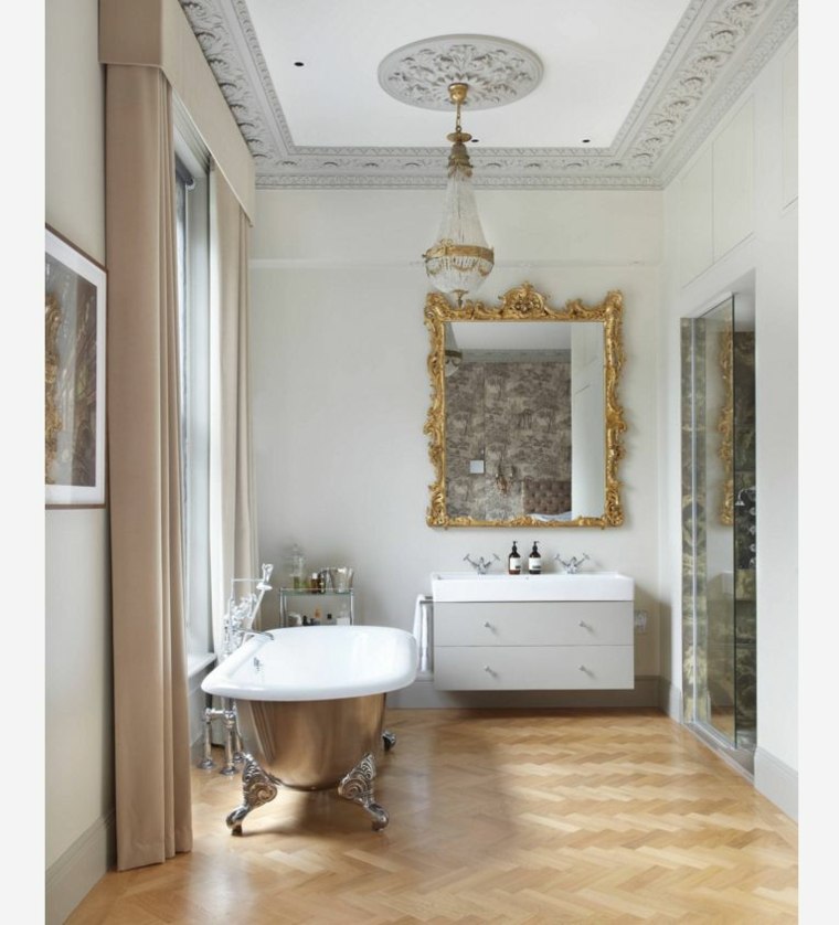 salle-de bain italienne baignoire style vintage
