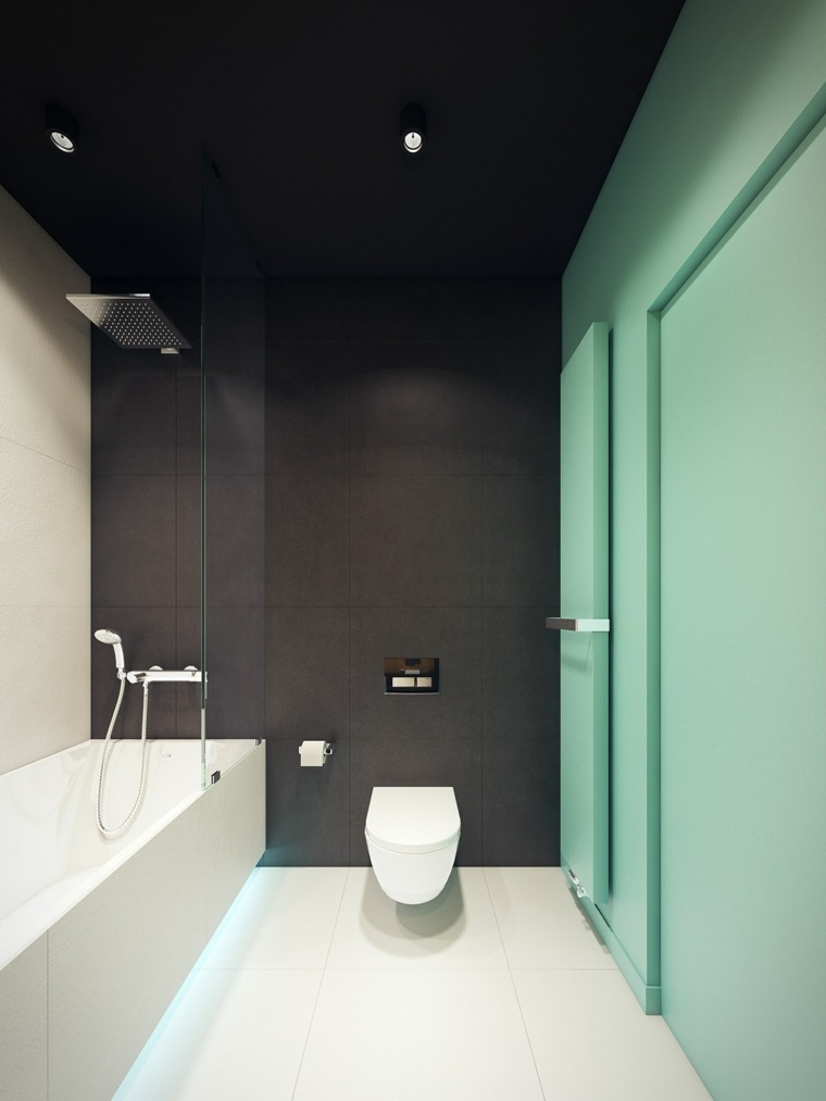 salle de bains toilettes suspendues design faux plafond tendance