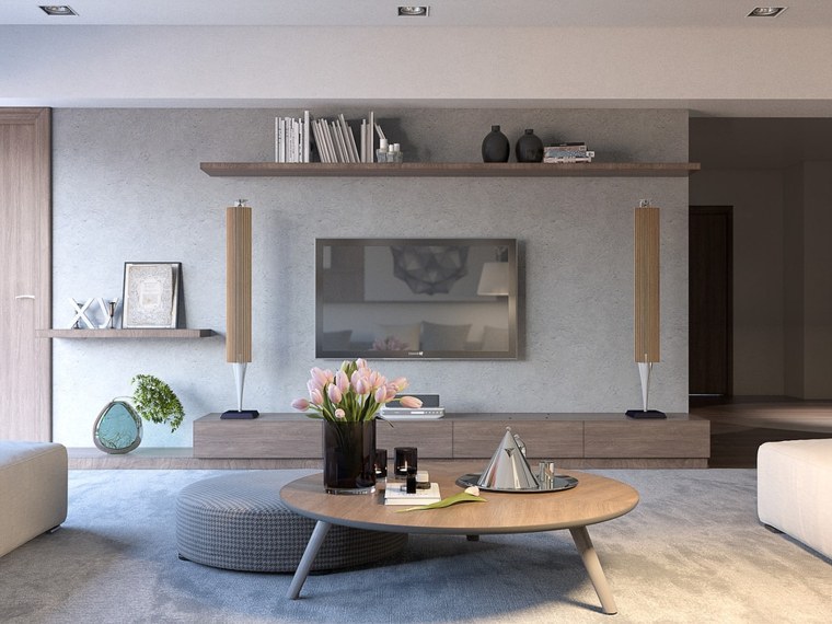 salon moderne mobilier TV design interieur