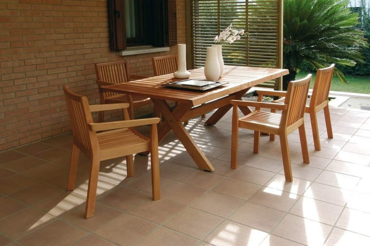 mobilier de terrasse en bois design chaise moderne extérieur 
