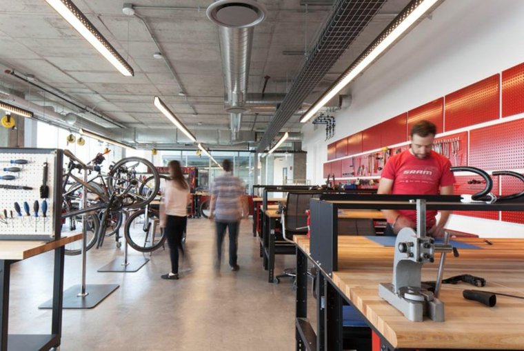 espace rêve sram office design reparer vélo design